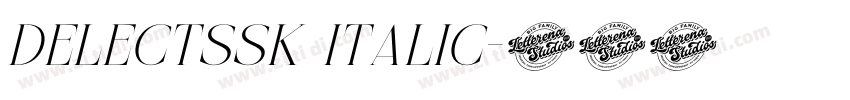 DelectSSK Italic字体转换